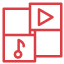 Camera and media playback icon for Android device hardware API integration.